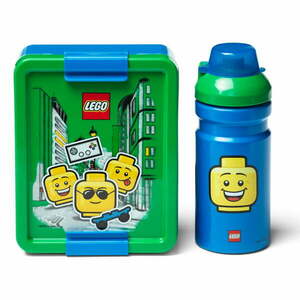 Iconic zöld-kék uzsonnásdoboz és kulacs - LEGO® kép
