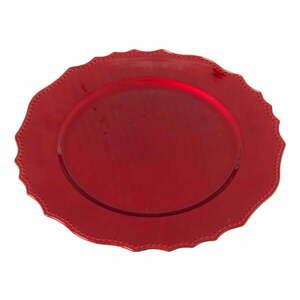 Piros ovális szervírozó tányér - Casa Selección kép