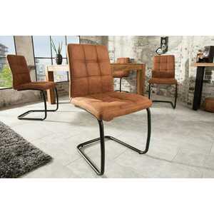 Stílusos szánkótalpas szék Moderna, világos barna kép