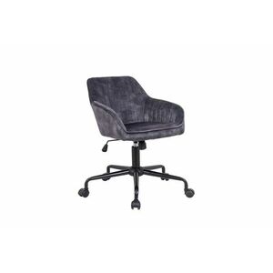 Stílusos irodai szék Esmeralda sötétszürke bársony kép
