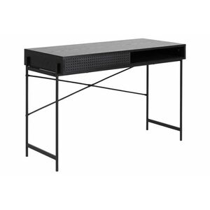 Stílusos íróasztal Naarah 110 cm fekete kép