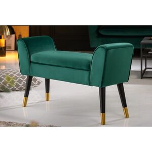 Design ülőpad Dafina 90 cm bársony smaragdzöld kép