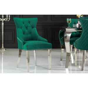Design szék Queen Levia fej smaragdzöld bársony kép