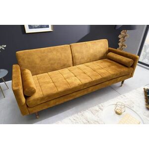Design ágyazható kanapé Walvia 196 cm mustársárga kép