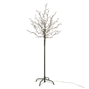 NEXOS Dekoratív fa virágokkal LED 1, 5 m meleg fehér kép