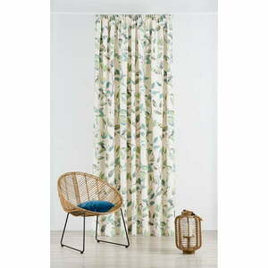 Zöld-krémszínű függöny akasztókhoz 210x260 cm Maui – Mendola Fabrics kép