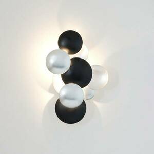 LED fali lámpa Bolladaria 3 izzós ezüst/fekete kép