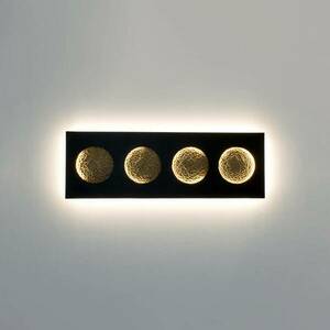 LED fali világítás Fasi Della Luna, fekete/arany kép