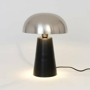 Asztali lámpa Fungo, alsó sugárzó, fekete/ ezüst kép