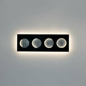 LED fali világítás Fasi Della Luna, fekete/ezüst kép