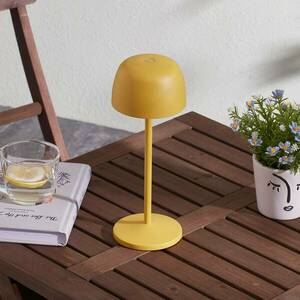 Lindby LED-es újratölthető asztali lámpa Arietty, sárga kép