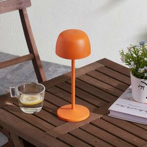Lindby LED-es újratölthető asztali lámpa Arietty, narancs színben kép