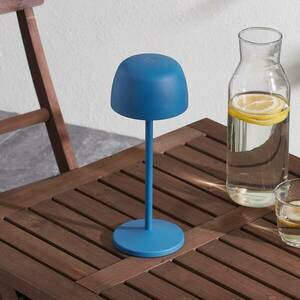 Lindby LED-es újratölthető asztali lámpa Arietty, kék kép