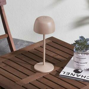 Lindby LED-es, újratölthető asztali lámpa Arietty, homokbézs színben kép