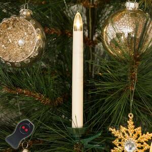 Karácsonyfa gyertyák LED vez.nélk. 16cm fehér 10é kép
