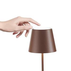 Zafferano Poldina mini akkus asztali lámpa corten kép