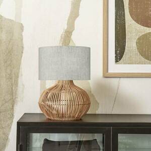 GOOD & MOJO Kalahari asztali lámpa 32cm világos vászonból kép