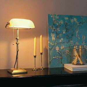 Íróasztal lámpa Ancilla állítható bronz/sárga kép
