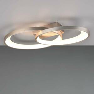 LED mennyezeti világítás Malaga 2 gyűrűvel, nikkel kép