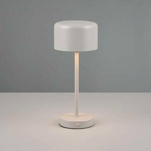 Jeff LED-es újratölthető asztali lámpa, szürke, magasság 30 cm, fém kép