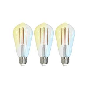 LUUMR Smart LED, E27, ST64, 7W, ZigBee, Tuya, világos, 3 darabos szett kép