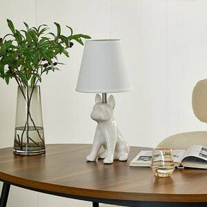 Lindby Herry asztali lámpa kutya fehér kép