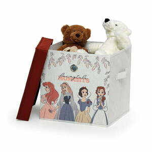 Disney Princess gyerek textil tárolókosár fedéllel, 30 x 30 x 30 cm - Domopak kép