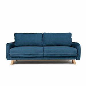 Kék kordbársony kinyitható kanapé 218 cm Tori – Bonami Selection kép