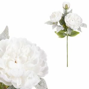 Mű pünkösdi rózsa, 3 virág, fehér kép