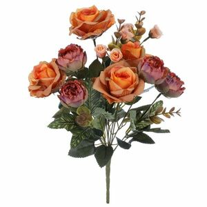 Csokor rózsa, narancssárga, 26 x 36 cm kép