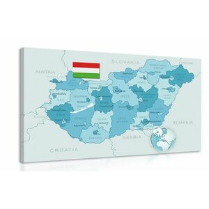 Kép elegáns kék Magyarország térkép kép