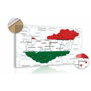 Parafa kép Magyarország térképének képe a zászló színében kép
