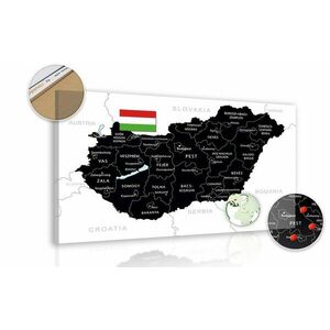 Parafa kép stílusos fekete Magyarország térkép kép
