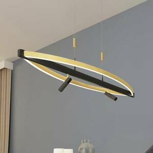 Lucande Matwei LED függő lámpa, ovális, sárgaréz kép