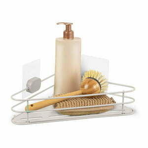 Bézs öntapadós fém fürdőszobai sarokpolc Grena – Compactor kép