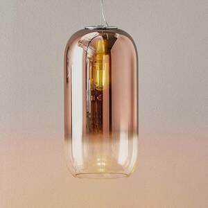 Artemide Gople üveg függő lámpa, réz/ezüst kép