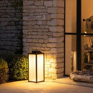Tradition LED-es napelemes lámpa, corten, magasság 65 cm kép