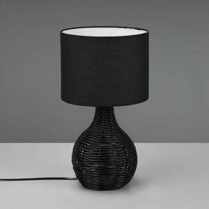 Sprout asztali lámpa, rattan és textil, fekete kép