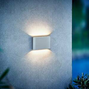 LED kültéri falilámpa Kinver lapos formában, fehér kép