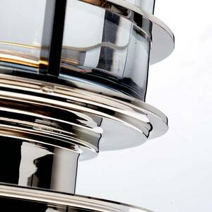 Asztali lámpa Arno, füstszínű üveg/nikkel kép