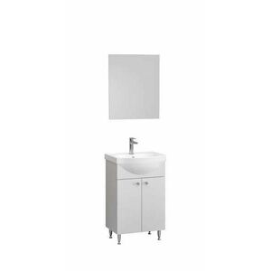 Ikeany fürdőszoba bútor szett mosdóval, tükörrel fehér kép