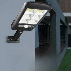 Napelemes LED kültéri mozgásérzékelős fali lámpa távirányítóval B... kép