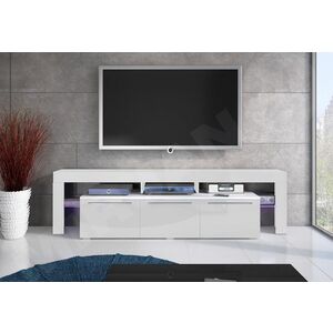 RTV BACON 150 Plus TV asztal, fehér/magasfényű fehér kép