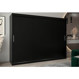 MORI tolóajtós szekrény 250, 250x200x62, fekete kép