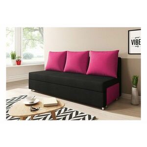 LISA kanapé, fekete/rózsaszín (alova 04/alova 76) kép