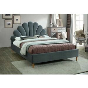 CARLOS Velvet kárpitozott ágy, 160x200, bluvel 14 kép