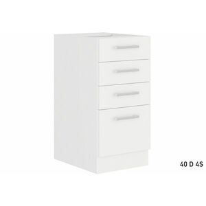 ALBERTA 40D 4S alsó konyhaszekrény munkalappal, 40x85x60, fehér kép