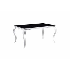 PHILL étkezőasztal, 150x75x90, fekete/ezüst kép