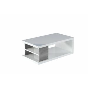 KELLY dohányzóasztal, 110x41x60, fehér/beton kép