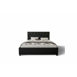 HILARY kárpitozott ágy + matrac + ágyrács, 140x200, sioux black kép